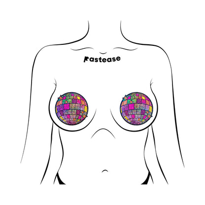 PASTEASE - DISCO BALL NIPPLE COVERS SHIMMERING GLITTER PASTIES