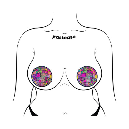 PASTEASE - DISCO BALL NIPPLE COVERS SHIMMERING GLITTER PASTIES