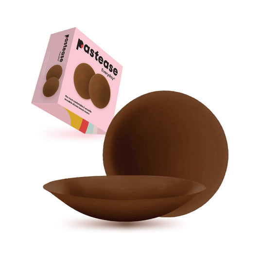 PASTEASE - HALOS REUSABLE STICKY ADHESIVE SILICONE NIPPLE COVER DARK LARGE D+ CUP