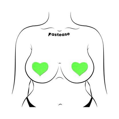 PASTEASE - LOVE: GLOW-IN-THE-DARK HEARTS PASTIES