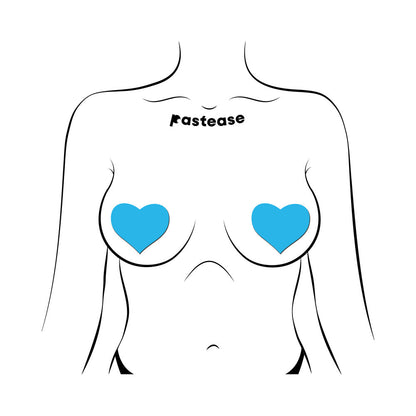 PASTEASE - LOVE: GLOW IN THE DARK NEON HEART PASTIES NIPPLE COVERS