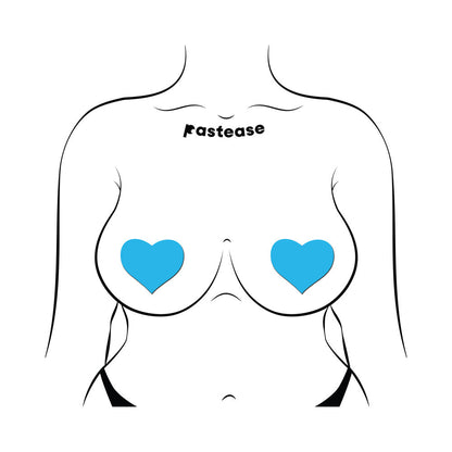 PASTEASE - LOVE: GLOW IN THE DARK NEON HEART PASTIES NIPPLE COVERS