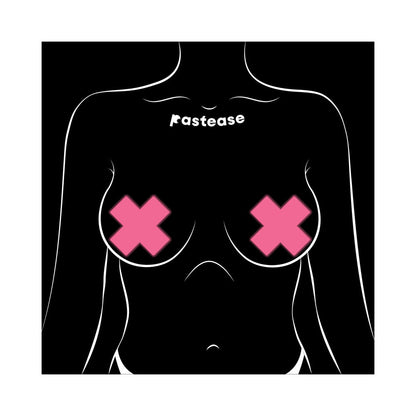 PASTEASE - X: GLOW IN THE DARK NEON CROSS PASTIES NIPPLE COVERS