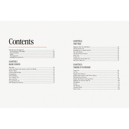 HACHETTE - THE BONDAGE PLAYBOOK: 31 MUST-KNOW KNOTS AND TIES FOR BONDAGE BEGINNERS