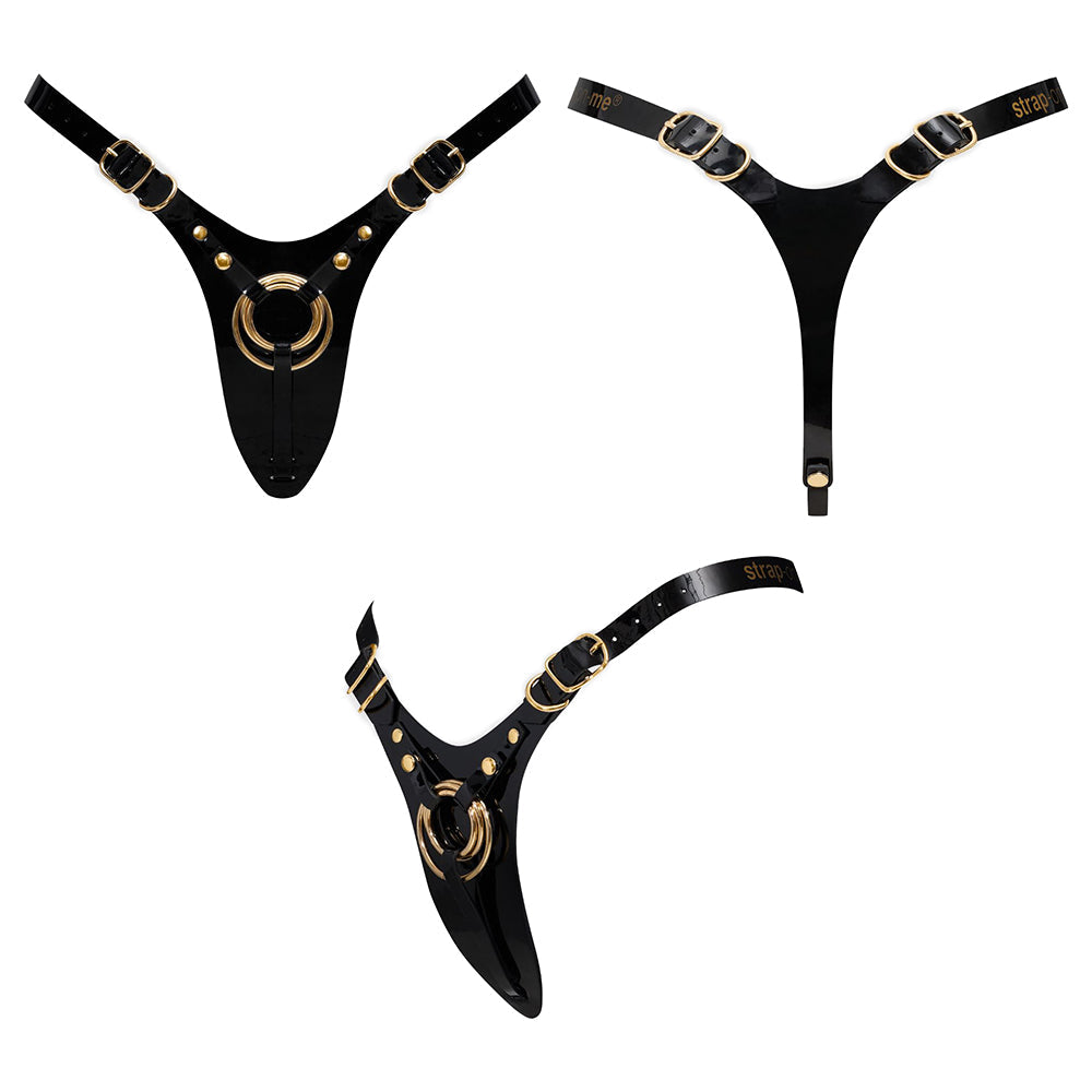 LOVELY PLANET - STRAP ON ME LEATHERETTE HARNESS FABULOUS GLOSSY