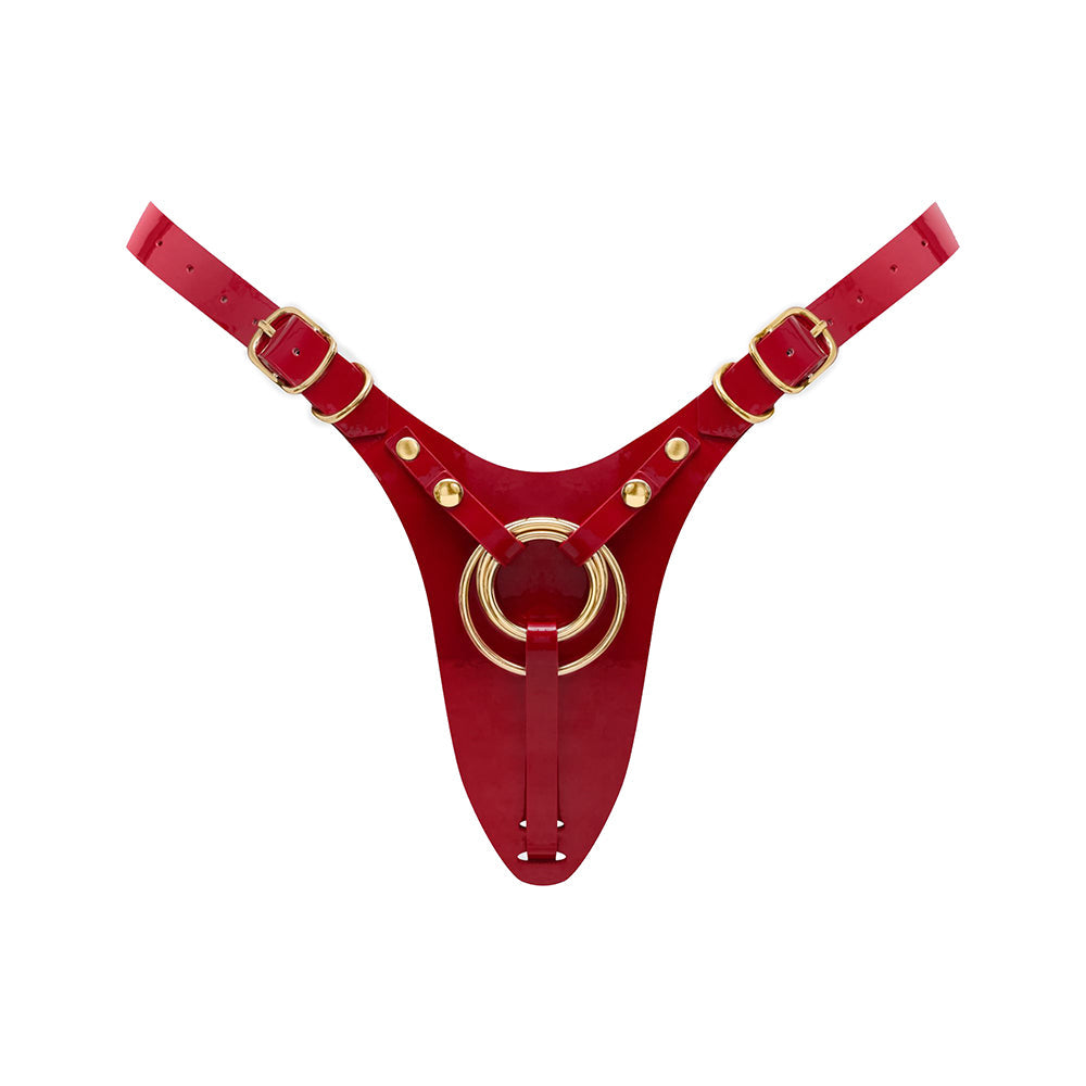 LOVELY PLANET - STRAP ON ME LEATHERETTE HARNESS FABULOUS GLOSSY