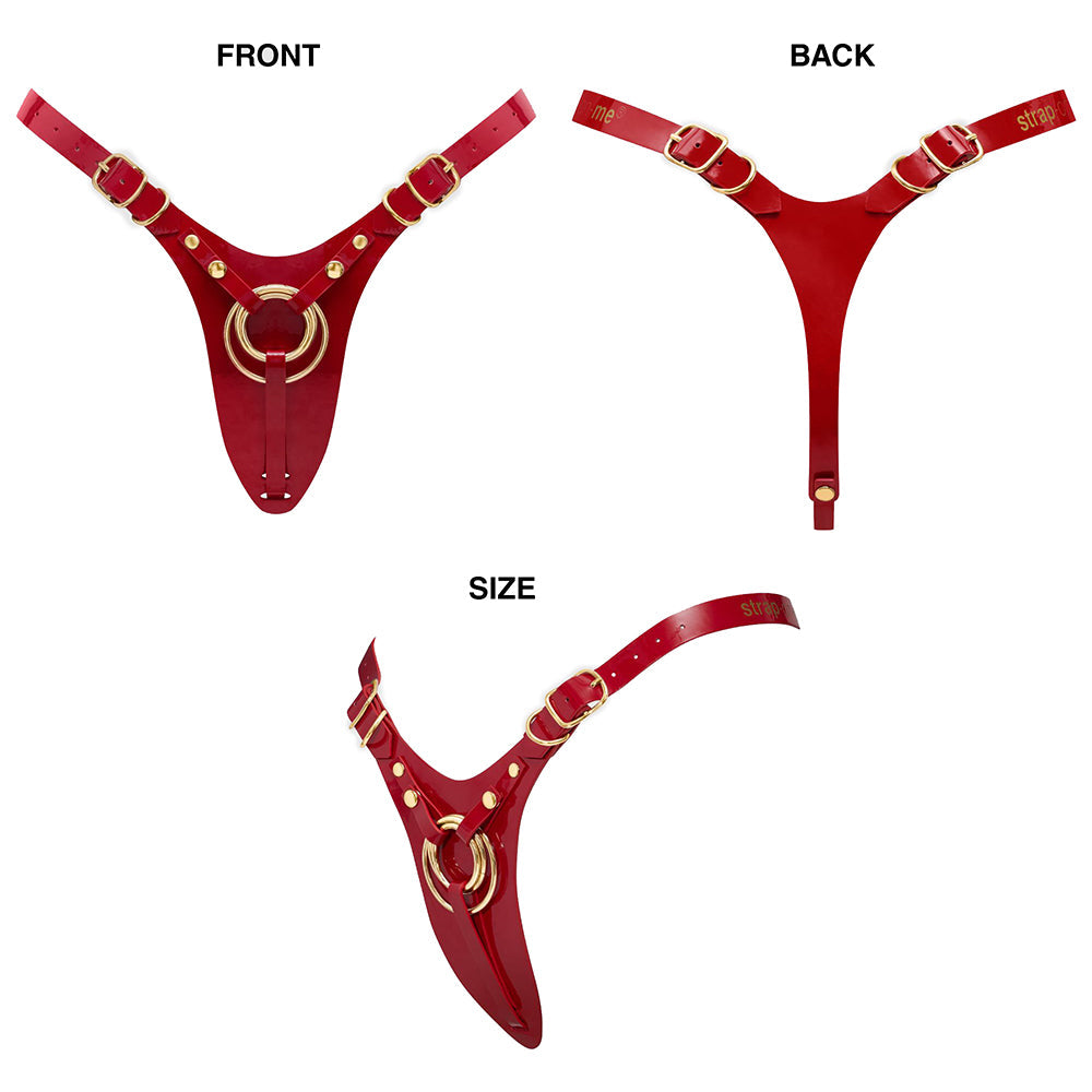 LOVELY PLANET - STRAP ON ME LEATHERETTE HARNESS FABULOUS GLOSSY