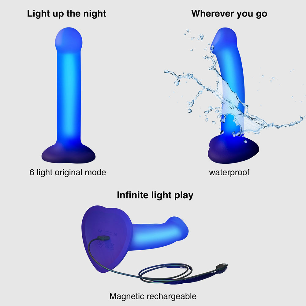 LOVELY PLANET - STRAP-ON-ME GLOW-LED DILDO