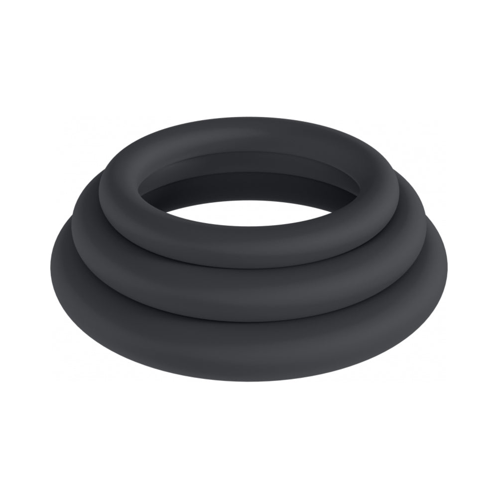 SHOTS - LEVELZ CLASSIC SILICONE COCK RING SET OF 3 ( )
