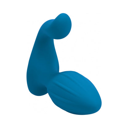 SHOTS - LEVELZ VIBRATING & ROTATING SILICONE ANAL PLUG WITH BALL STIMULATOR TEAL