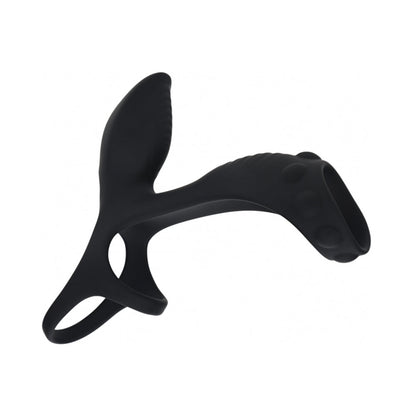 SHOTS - LEVELZ ANEL VIBRATÓRIO DE SILICONE PARA PÉNIS E TESTÍCULOS COM ARGOLA PARA O EIXO