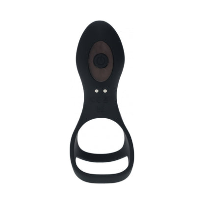 SHOTS - LEVELZ ANEL VIBRATÓRIO DE SILICONE PARA PÉNIS E TESTÍCULOS COM ARGOLA PARA O EIXO