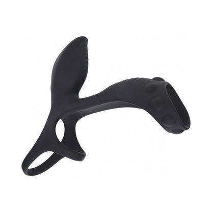 SHOTS - LEVELZ ANEL VIBRATÓRIO DE SILICONE PARA PÉNIS E TESTÍCULOS COM ARGOLA PARA O EIXO