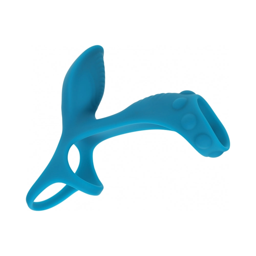 SHOTS - LEVELZ ANEL VIBRATÓRIO DE SILICONE PARA PÉNIS E TESTÍCULOS COM ARGOLA PARA O EIXO