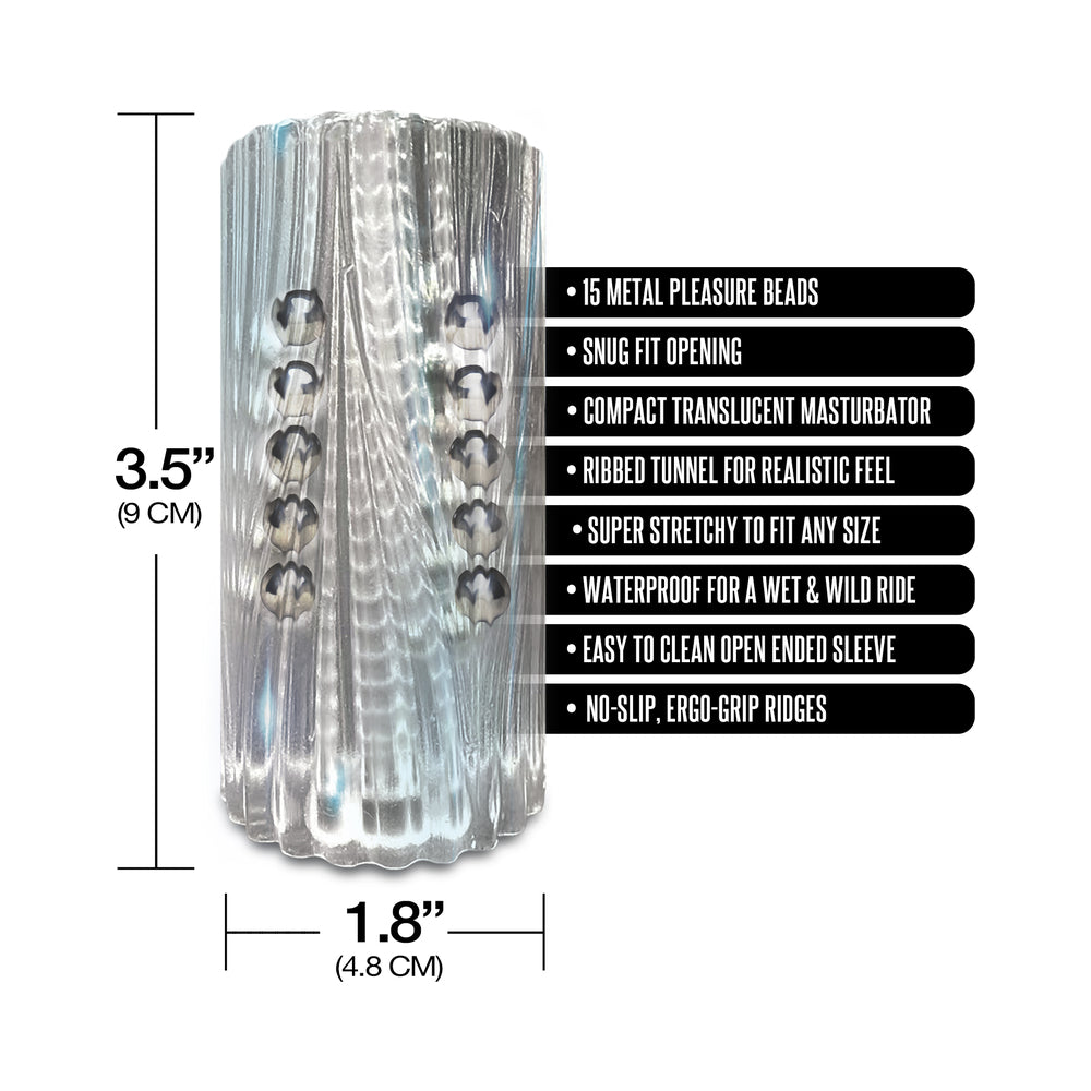 GLOBAL NOVELTIES - MSTR B8 CLEAR-VIEW BEADED STROKER BALLS TO THE WALL