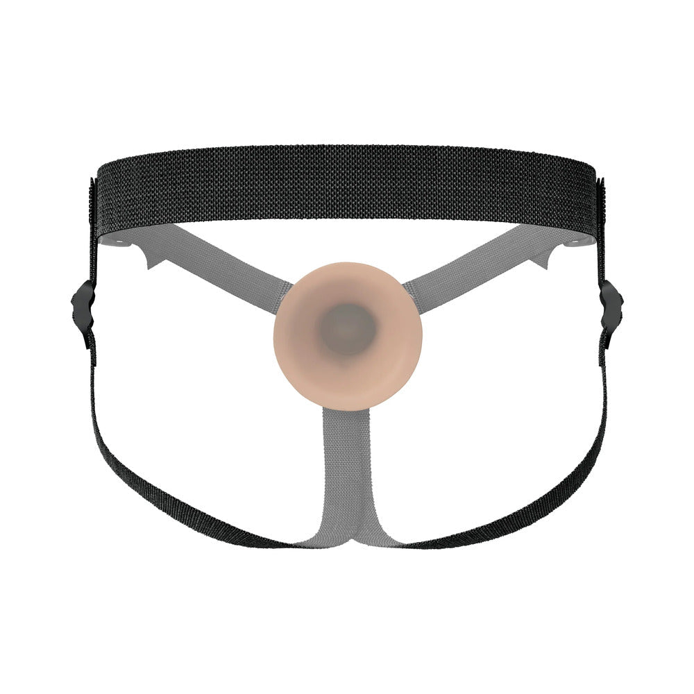PIPEDREAM - FANTASY X-TENSIONS ELITE SILICONE HOLLOW STRAP-ON DUAL DENSITY 5 IN. BROWN