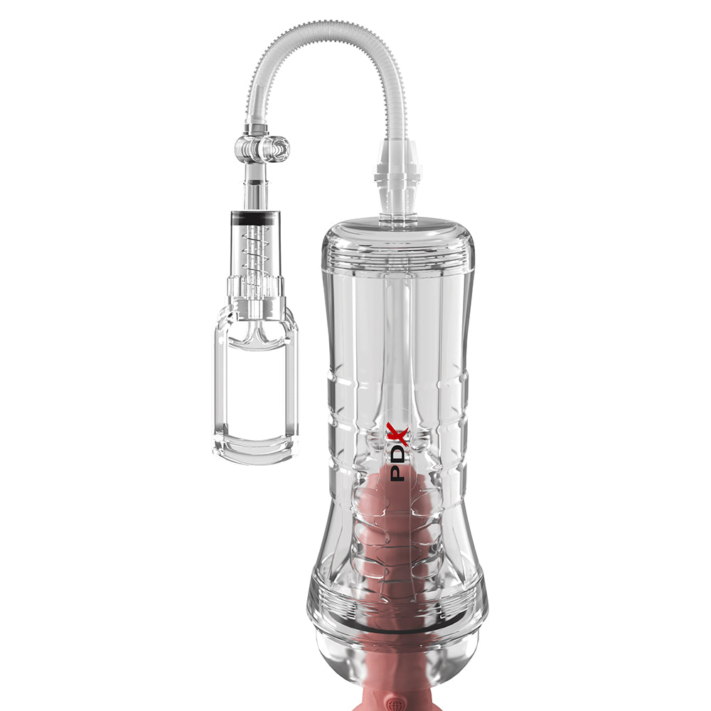 PDX BRANDS - PDX ELITE VIEWTUBE VAC XXL PUMP SEE THRU EZ-GRIP PUMP STROKER CLEAR