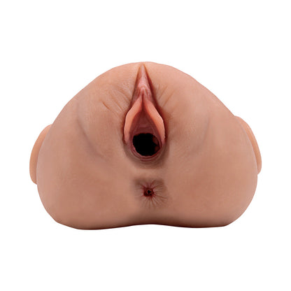 PDX BRANDS - PDX PLUS DOUBLE POUNDER VIBRATING SQUEEZE STROKER BROWN