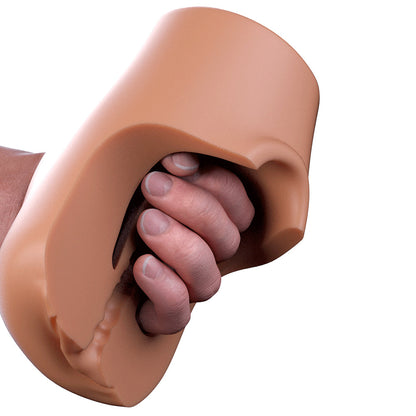 PDX BRANDS - PDX PLUS PUSSY POUNDER SQUEEZE STROKER CASTANHO