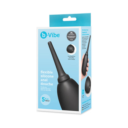 B-VIBE - IRRIGADOR ANAL DE SILICONE FLEXÍVEL PRETO