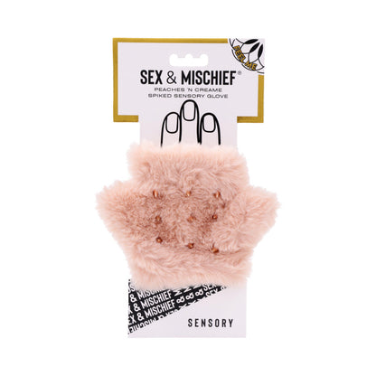 SPORTSHEETS - SEX & MISCHIEF PEACHES 'N CREAME SPIKED SENSORY GLOVE