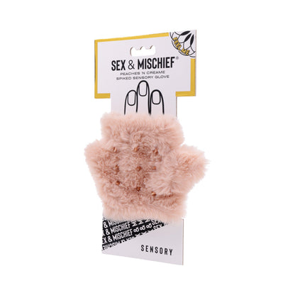 SPORTSHEETS - SEX & MISCHIEF PEACHES 'N CREAME SPIKED SENSORY GLOVE