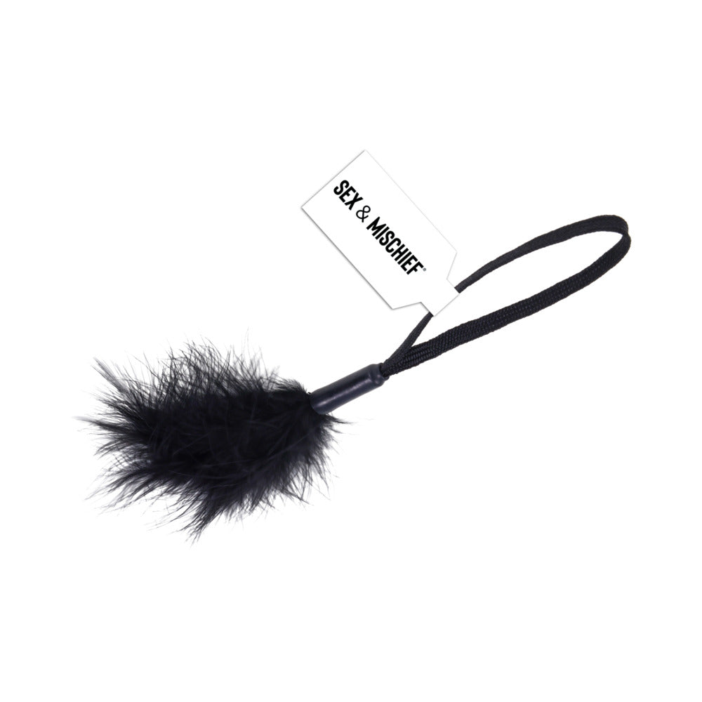 SPORTSHEETS - SEX & MISCHIEF PEACHES 'N CREAME WRIST FEATHER TICKLER
