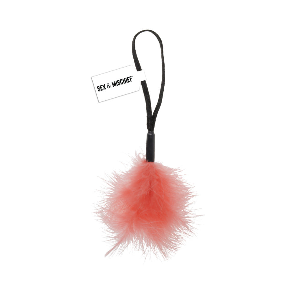 SPORTSHEETS - SEX & MISCHIEF PEACHES 'N CREAME WRIST FEATHER TICKLER