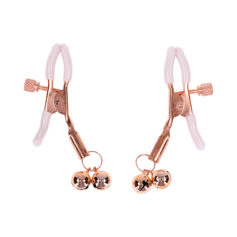 SPORTSHEETS - SEX & MISCHIEF PEACHES 'N CREAME BELL NIPPLE CLAMPS