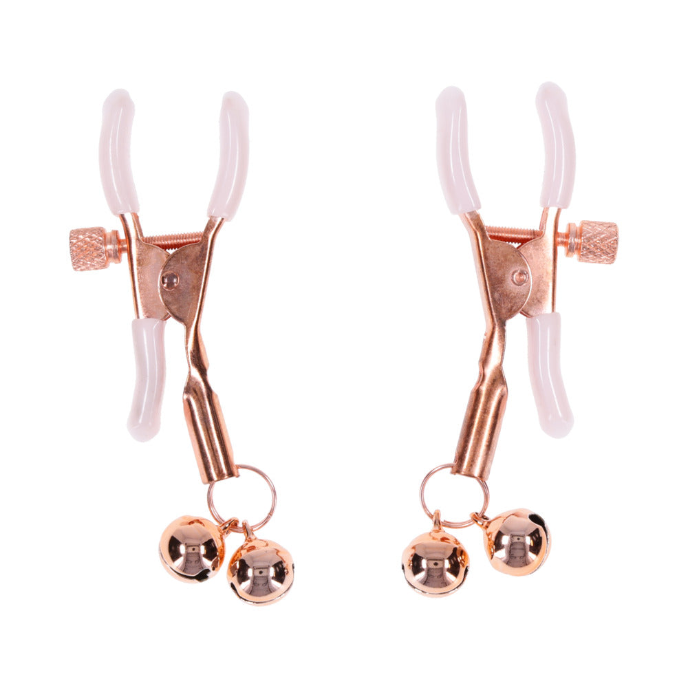 SPORTSHEETS - SEX & MISCHIEF PEACHES 'N CREAME BELL NIPPLE CLAMPS