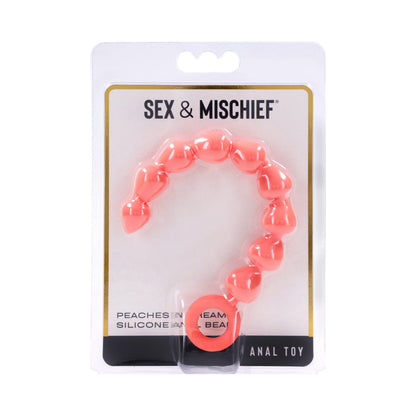 SPORTSHEETS - SEX & MISCHIEF PEACHES 'N CREAME SILICONE ANAL BEADS