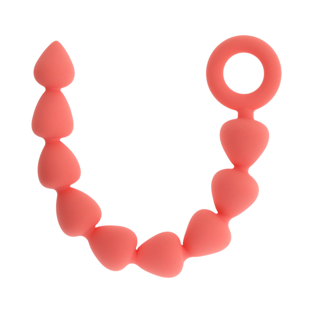 SPORTSHEETS - SEX & MISCHIEF PEACHES 'N CREAME SILICONE ANAL BEADS