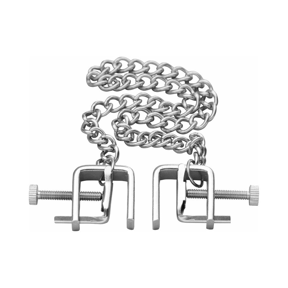XR BRANDS - MASTER SERIES PRESSURE VICE METAL NIPPLE CLAMPS