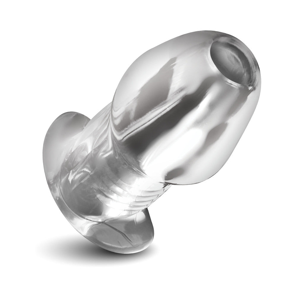 XR BRANDS - MASTER SERIES DICKED CLEAR HOLLOW ANAL PLUG XLARGE