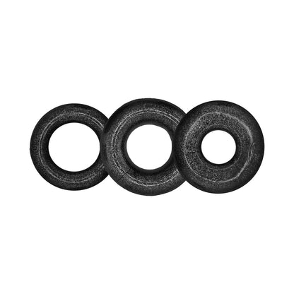 OXBALLS - COCKPACK MULTI DESIGN 3-PACK BLACK MICA