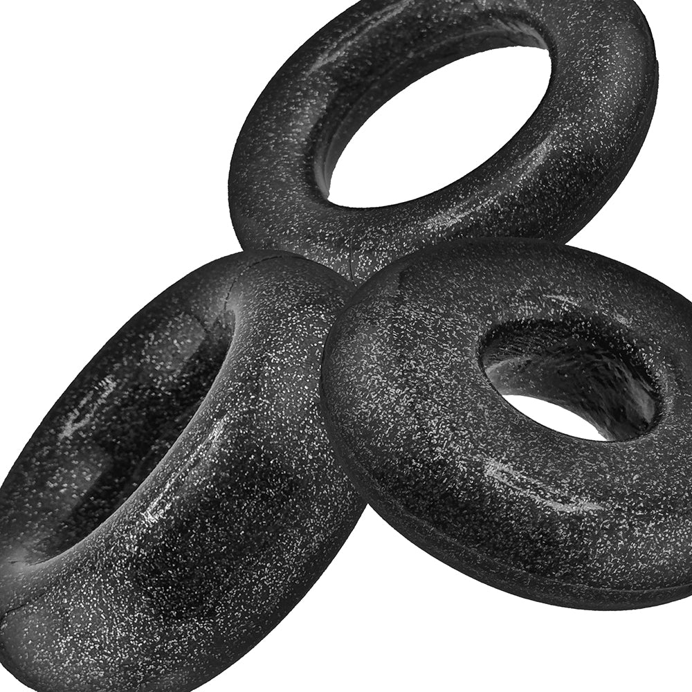 OXBALLS - COCKPACK MULTI DESIGN 3-PACK BLACK MICA