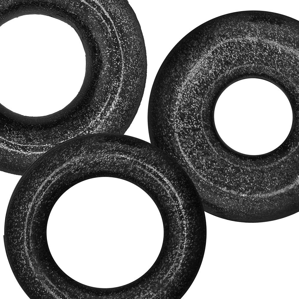 OXBALLS - COCKPACK MULTI DESIGN 3-PACK BLACK MICA