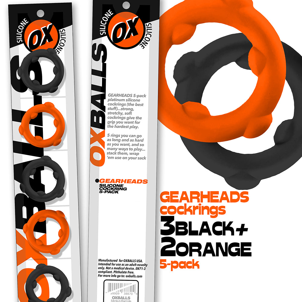 OXBALLS - GEARHEADS 5 PACK SPINNER RINGS