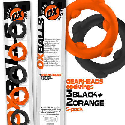 OXBALLS - GEARHEADS 5 PACK SPINNER RINGS