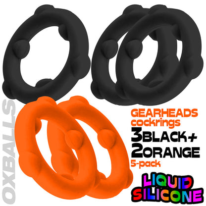 OXBALLS - GEARHEADS 5 PACK SPINNER RINGS