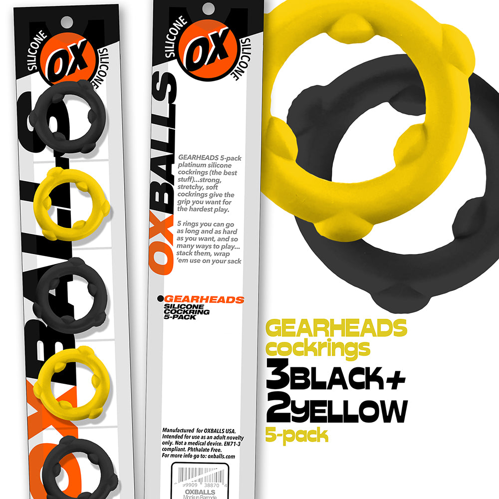 OXBALLS - GEARHEADS 5 PACK SPINNER RINGS