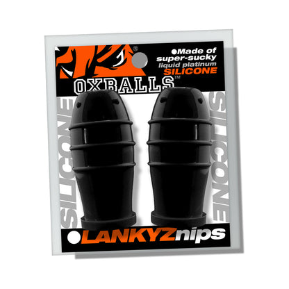 OXBALLS - LANKYZ SILICONE NIPSUCKERS BLACK