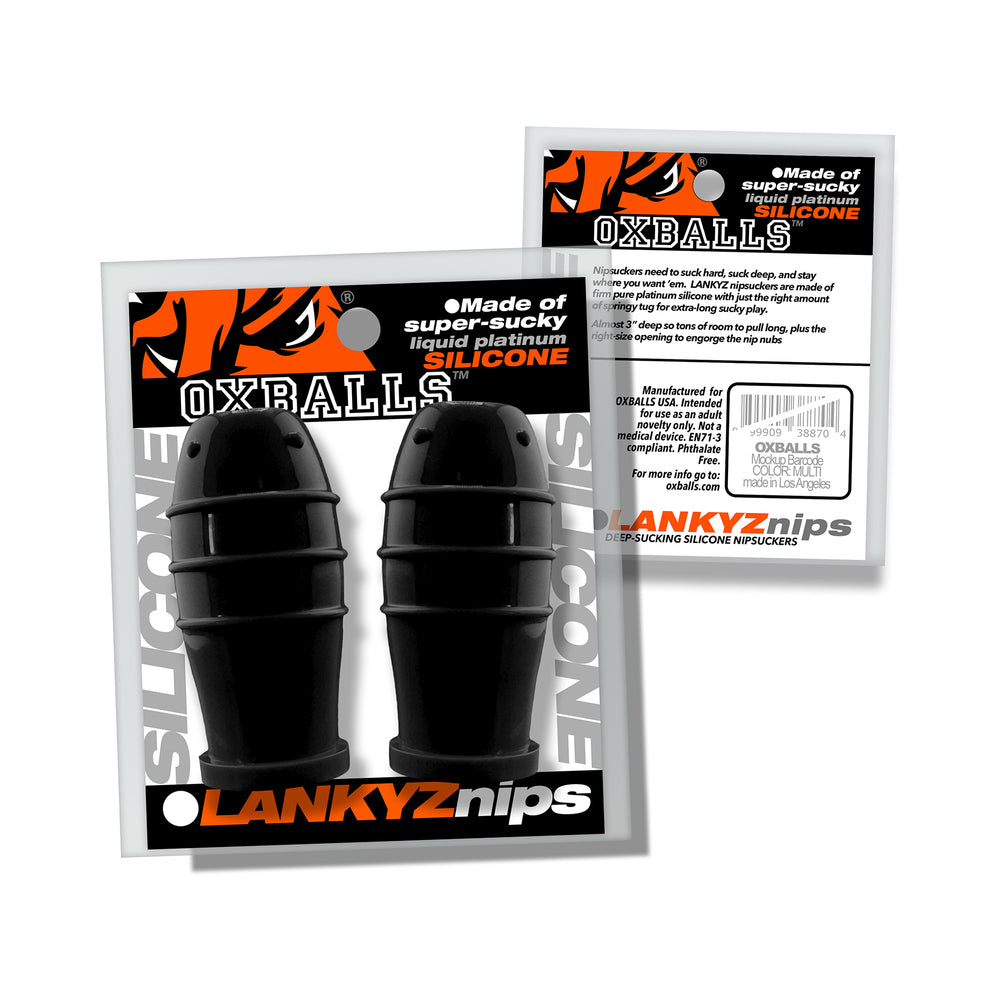 OXBALLS - LANKYZ SILICONE NIPSUCKERS BLACK