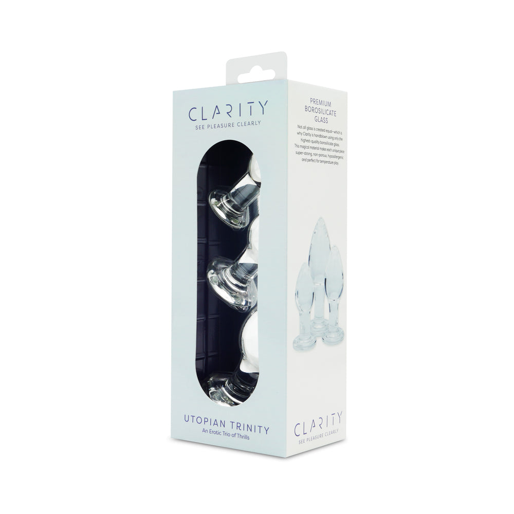 CREATIVE CONCEPTIONS - CLARITY UTOPIAN TRINITY GLASS PLUG SET