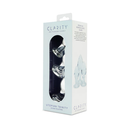 CREATIVE CONCEPTIONS - CLARITY UTOPIAN TRINITY GLASS PLUG SET