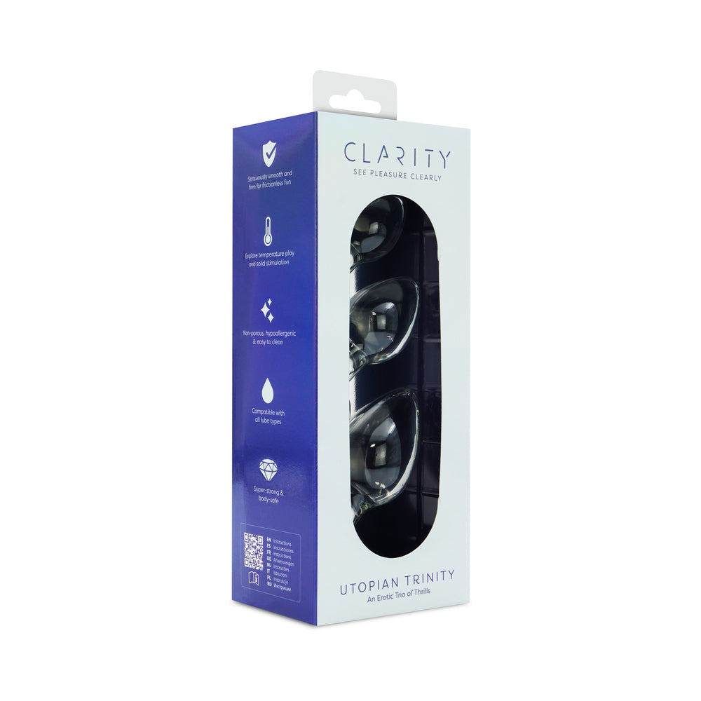CREATIVE CONCEPTIONS - CLARITY UTOPIAN TRINITY GLASS PLUG SET