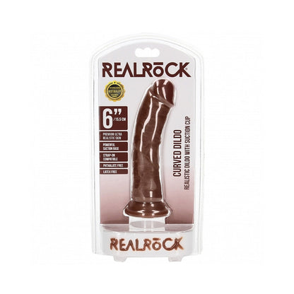 SHOTS - REALROCK 6 IN. COCK CURVED BROWN