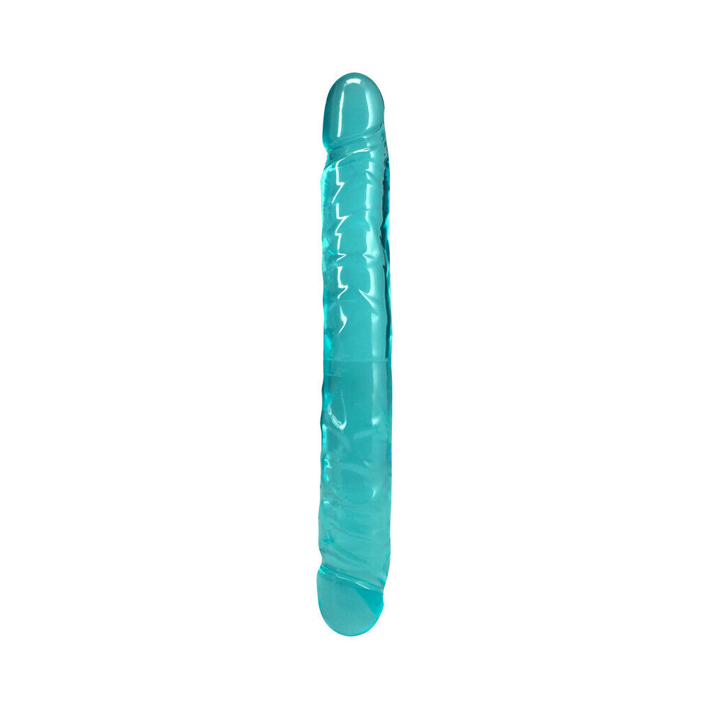 DOC JOHNSON - CRYSTAL JELLIES 12 IN. JR. DOUBLE DONG TEAL