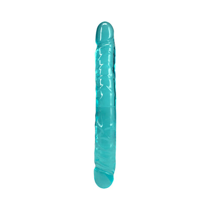 DOC JOHNSON - CRYSTAL JELLIES 12 IN. JR. DOUBLE DONG TEAL