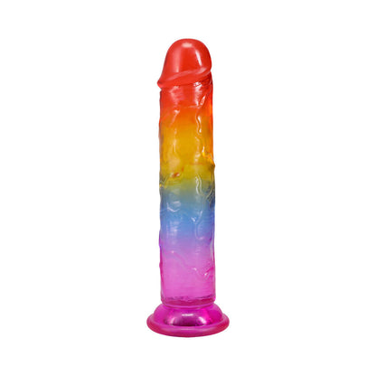 DOC JOHNSON - CRYSTAL JELLIES 7 IN. DONG RAINBOW